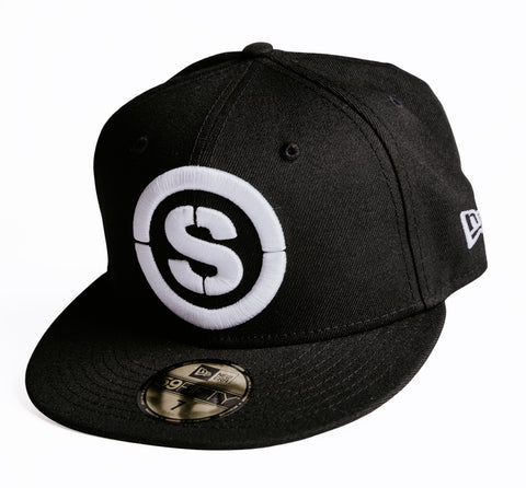 S Logo New Era Fitted Hat 59Fifty (Black)