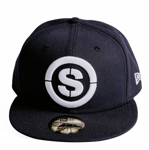 S Logo New Era Fitted Hat 59Fifty (Navy Blue)